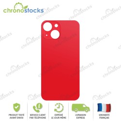Vitre arrière iPhone 13 Mini rouge (large hole)
