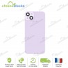 Vitre arrière + lentille camera iPhone 14 Mauve (large hole)