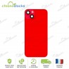 Vitre arrière + lentille camera iPhone 14 Plus Rouge (large hole)