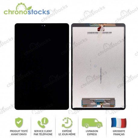 Ecran LCD vitre tactile noir Galaxy Tab A 10.5 (T590 / T595)