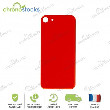 Vitre arrière pour iPhone 8 Rouge