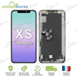 Ecran LCD vitre tactile iPhone XS noir LTPS