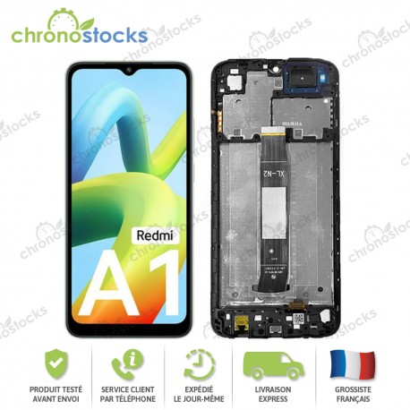 Ecran LCD vitre tactile chassis Xiaomi Redmi A1 Noir