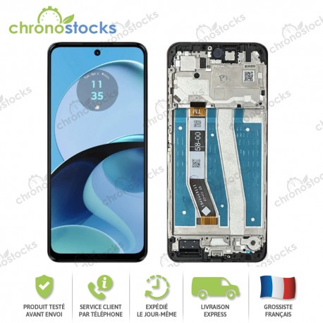 Ecran complet vitre tactile avec châssis Motorola G14 5G