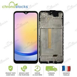 Ecran Lcd vitre tactile châssis Samsung Galaxy A25 5G A256B noir