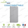 Coque rabattable grise iPhone 16 Plus