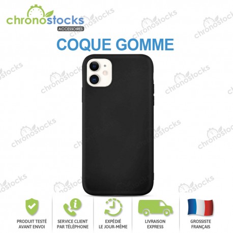 Coque arrière gomme iPhone 16 Pro noir