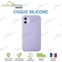 Coque arrière gomme iPhone 16 Pro bleu mauve