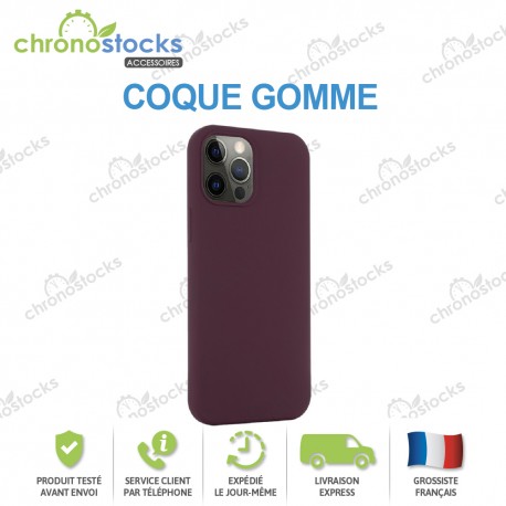 Coque arrière gomme iPhone 16 violet