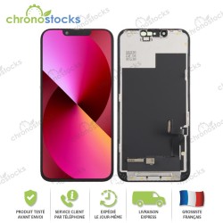 Ecran LCD vitre tactile pour iPhone 13 noir Soft OLED