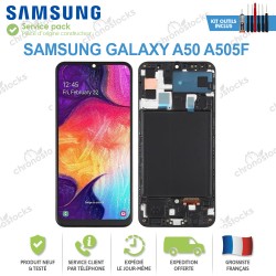 Ecran tactile LCD original Samsung Galaxy A50 A505F noir