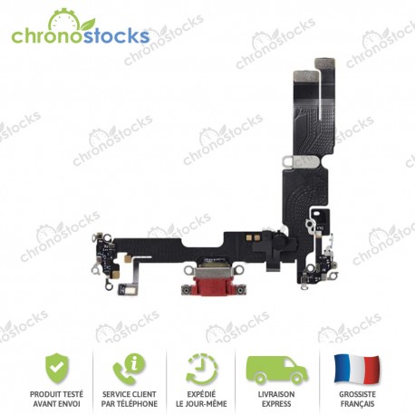 Connecteur de charge iPhone 14 Plus rouge