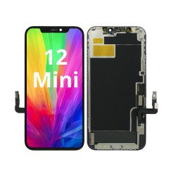 Ecran complet vitre tactile pour iPhone 12 Mini noir ALCALIAN