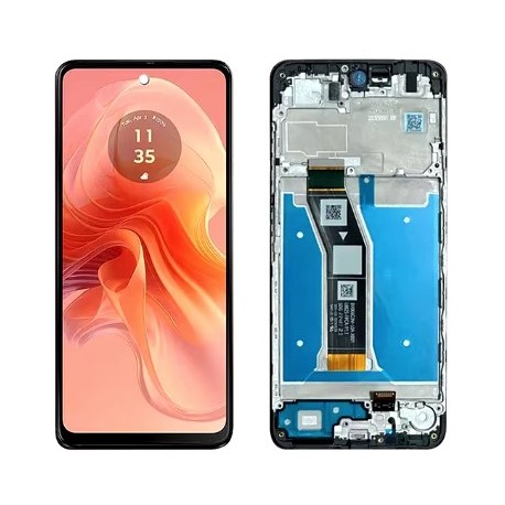 Ecran complet vitre tactile avec châssis Motorola G04 / G04S