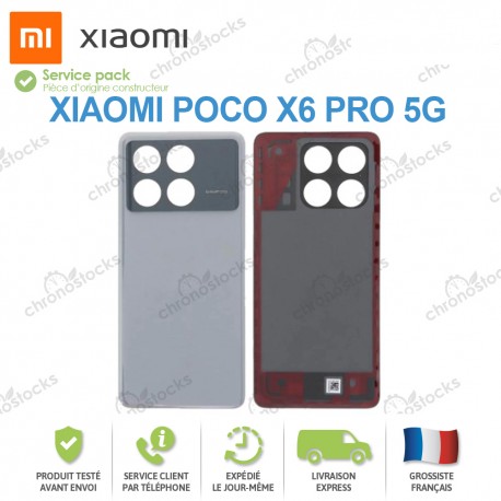 Vitre Arrière original Xiaomi Poco X6 Pro 5G Gris