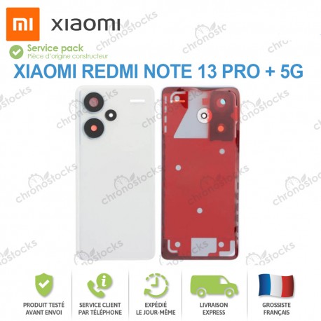 Vitre Arrière original Xiaomi Redmi note 13 Pro + 5G Blanc