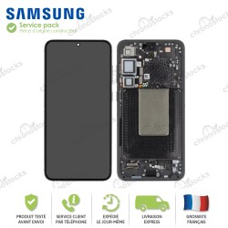 Ecran original LCD vitre tactile châssis Samsung Galaxy S24 Plus S926B Noir