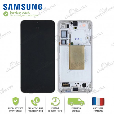 Ecran original LCD vitre tactile châssis Samsung Galaxy S24 Plus S926B indigo