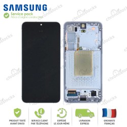 Ecran original LCD vitre tactile châssis Samsung Galaxy S24 Plus S926B Bleu