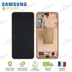 Ecran original LCD vitre tactile châssis Samsung Galaxy S24 Plus S926B orange