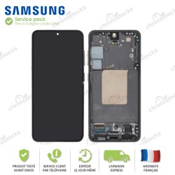 Ecran original LCD vitre tactile châssis Samsung Galaxy S24 S921B Noir