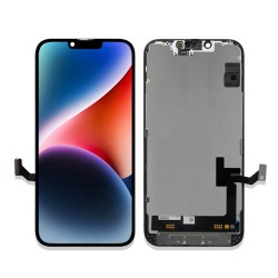 Ecran LCD vitre tactile iPhone 14 noir LTPS