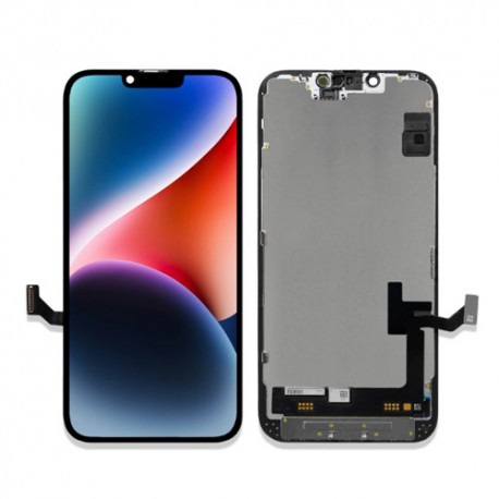 Ecran LCD vitre tactile iPhone 14 noir LTPS