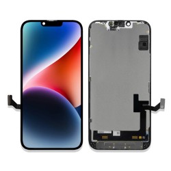 Ecran LCD vitre tactile iPhone 14 noir LTPS