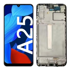 Ecran Lcd vitre tactile châssis Samsung Galaxy A25 5G A256B noir