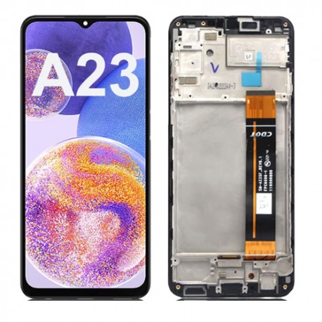 Ecran Lcd vitre tactile châssis Samsung Galaxy A23 4G A235F noir