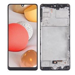 Ecran Lcd vitre tactile châssis Samsung Galaxy A42 5G A426B noir