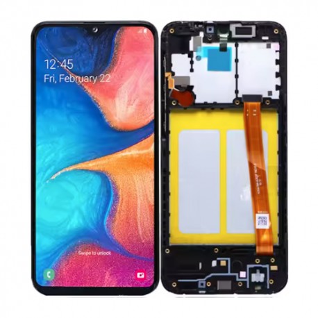 Ecran LCD vitre tactile Samsung Galaxy A20E A202F noir