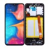 Ecran LCD vitre tactile châssis Samsung Galaxy A20E A202F noir