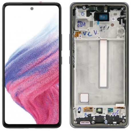 Ecran LCD vitre tactile châssis pour Samsung galaxy A53 A536B Blanc