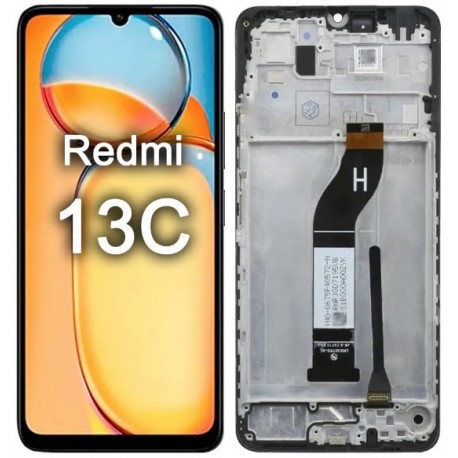Ecran LCD vitre tactile chassis Xiaomi Redmi 13C 23100rn82l