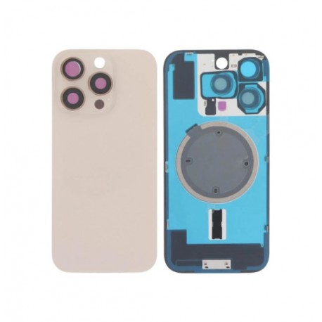 Vitre arrière iPhone 16 Pro Max avec MagSafe Titane Sable