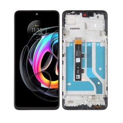 Ecran châssis vitre tactile pour Motorola Edge 20 Lite / Edge 20 Fusion XT2139 Noir