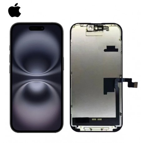 Ecran complet vitre tactile iPhone 16 noir LTPS