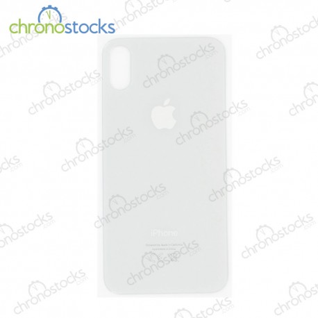 Vitre arrière iPhone XS blanc (large hole)