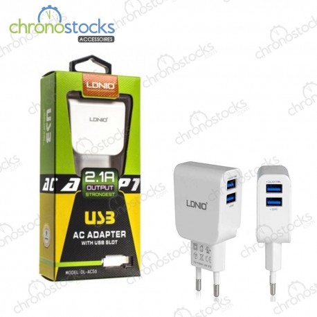 LDNIO Chargeur Complet Lightning 2 port USB