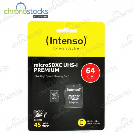 Carte Micro SD 64GB Intenso