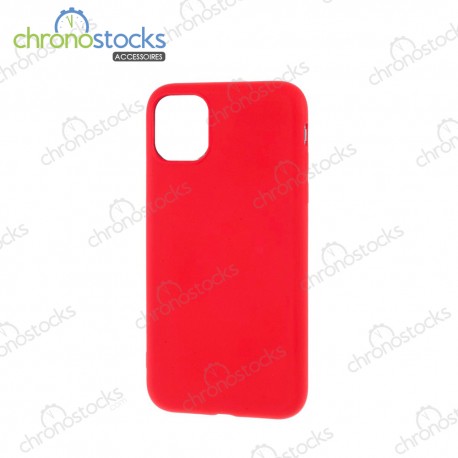 Coque arriere Gomme iPhone 11 Pro rouge
