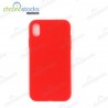 Coque arriere Gomme iPhone XR Rouge