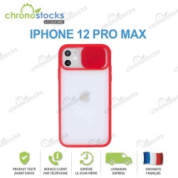 Coque arrière rouge avec couvercle arrière pour iPhone 12 Pro Max
