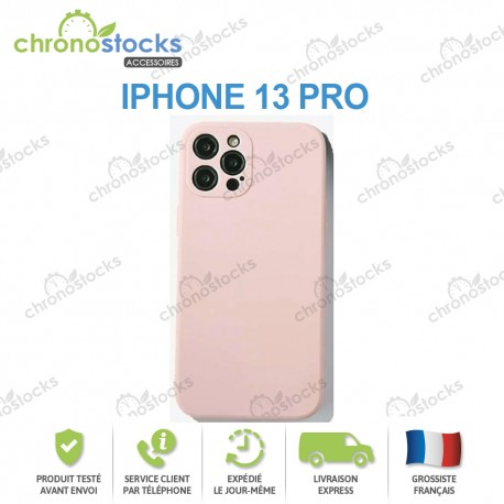 Coque arrière gomme iPhone 13 Rose