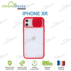 Coque arrière rouge avec couvercle de protection iPhone XR 