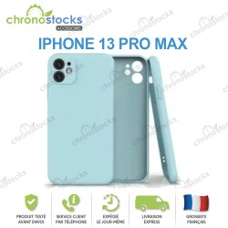 Coque arrière gomme bleu ciel iPhone 13 Pro Max