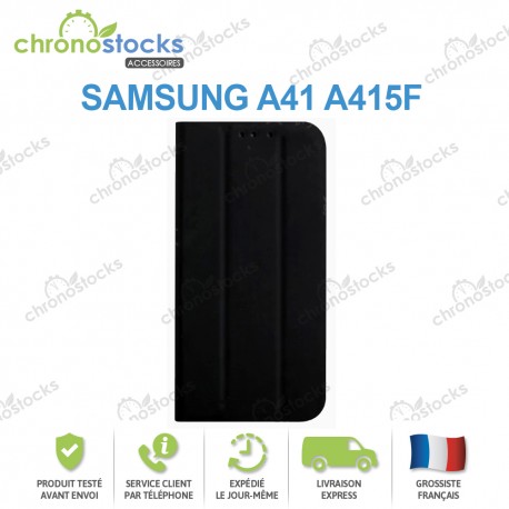 Coque rabattable noir Samsung Galaxy A41