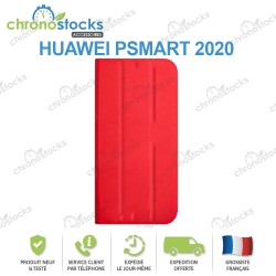 Coque rabattable rouge Huawei Psmart 2020