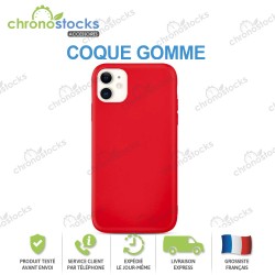Coque arrière gomme iPhone XS Max rouge